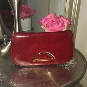 Authentic Christian Dior red clutch